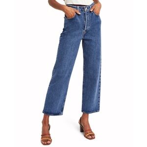 Levi's Women's Ribcage Straight Leg Jeans in Classic Blue
